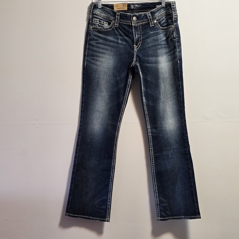 Silver Jeans Suki Mid Rise Bootcut Blue Jeans